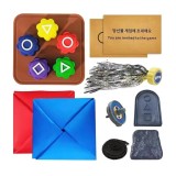 Set 5 jocuri traditionale coreene KidMania&reg; din Squid Game pentru copii: Gong-gi, Ddakji, Jebi Chagi, Biseokchigi, Paeng-y