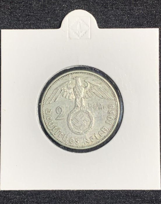 Moneda 2 reichsmark 1938 A argint