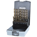 Cumpara ieftin Set burghie elicoidale DIN 338 tip VA HSSE-Co 5 in cutie de plastic 19 bc. RUKO 215214RO HardWork ToolsRange