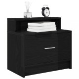 VidaXL Noptiere cu sertar 2 buc stejar negru 51x31x47 cm