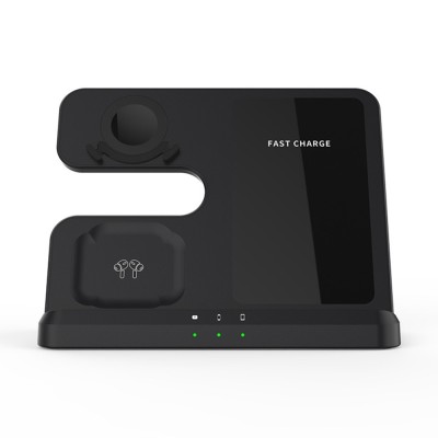 Incarcator wireless multifunctional, fast Wireless 3 in 1 cu suport foto