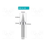 V&acirc;rf şurubelniţă 4,2mm pentru staţie de lipit SHENZHEN BAKON ELECTRONIC