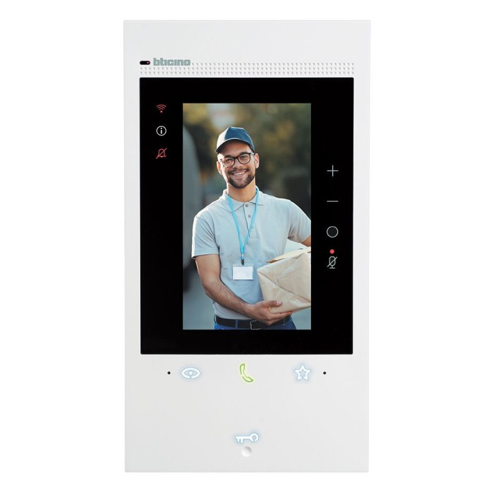 Videointerfon conectat Classe 300EOS cu asistent vocal Alexa Bticino alb 344842