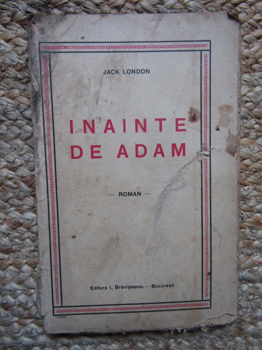 INAINTE DE ADAM-JACK LONDON
