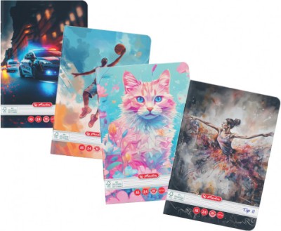 Caiet A5, 24 File, 80g , Hartie FSC de Calitate, Tip II foto