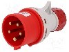 Conector alimentare AC, IEC 60309, IP44, 16A, 400V AC, 5 pini, PAWBOL - B.1030SZ