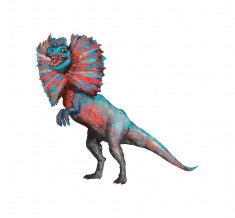 Sticker decorativ Dinozaur, Multicolor, 59 cm, 3926ST foto