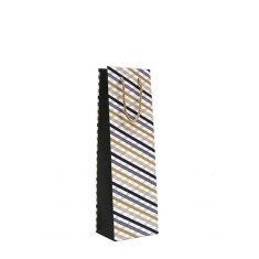 Punga Cadou pentru Sticla Rotolux Black and Gold B, 120x90x390mm, Punga pentru Cadou Cu Model, Punga Cadou Colorata, Punga Cadou pentru Ocazii, Punga foto