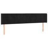 Cumpara ieftin Tablie de pat cu aripioare negru 163x16x78/88 cm catifea