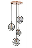 Lustra Hunt Chandelier 1850-4-2, Negru, Aurora