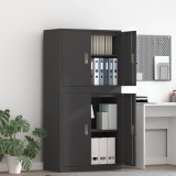 Cumpara ieftin Dulap de depozitare 2 buc. Negru 80 x 40 x 160 cm Otel Blocat