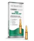 CBD Skin Relief cu canabidiol + apa de hamamelis + vitamina c stabilizata + vitamina B3, 7 fiole, Marnys