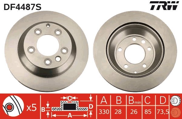 TRW DF4487S Disc frana