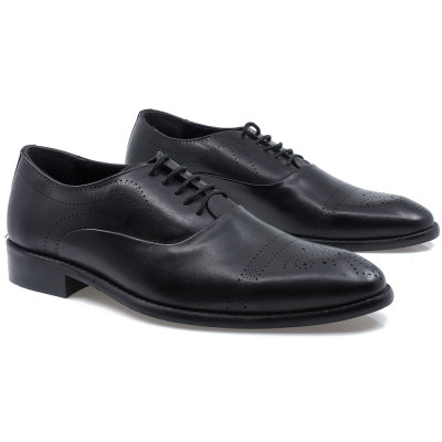 Pantofi Barbati, Nev-850, Elegant, Piele Naturala, Negru foto