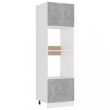 vidaXL Dulap de cuptor microunde gri beton 60x57x207 cm lemn prelucrat