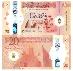 Libia 20 Dinar 2025 P-87 Polimer UNC