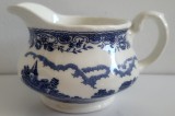 Sosiera, letiera porterlan pictat, modelul clasic albastru, ANGLIA, ENGLAND