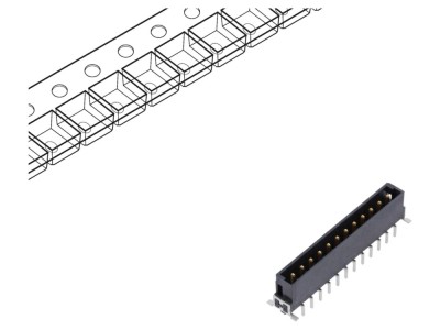 Conector PCB-PCB THT 12 pini 19A foto