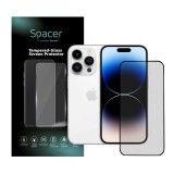 FOLIE STICLA Spacer pentru Iphone 14 Pro, grosime 0.3mm, acoperire totala ecran, strat special anti-ulei si anti-amprenta, Tempered Glass, sticla 9D,