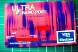 Card bancar Bancpost Ultra emitere 2003 VISA Electron Banc Post Romania