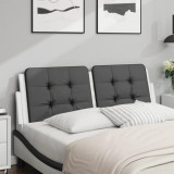Perna pentru tablie pat, negru si alb, 120cm, piele artificiala GartenMobel Dekor, vidaXL