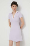 Cumpara ieftin Tommy Jeans rochie culoarea violet, mini, mulată, DW0DW17937