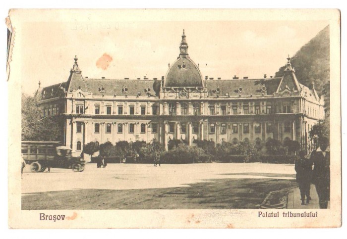 SV * Brasov * PALATUL TRIBUNALULUI * 1925 * masina de epoca * animatie