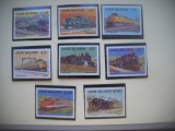 HOPCT TIMBRE MNH 921 -LOCOMOTIVE / TRENURI 1965 -8 VAL INSULELE COOK-ISLANDS N Z, Nestampilat