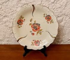 FRUCTIERA DIN PORTELAN CREM- MARCAJ STEINMANN TIEFENFURT 1919-1938 D27CM