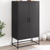 VidaXL Dulap &icirc;nalt, negru, 68,5x38,5x123,5 cm, oțel