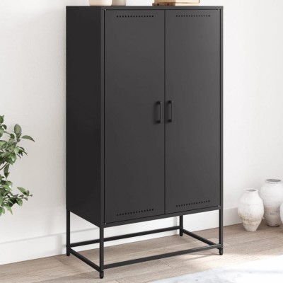vidaXL Dulap &amp;icirc;nalt, negru, 68,5x38,5x123,5 cm, oțel 846494 foto