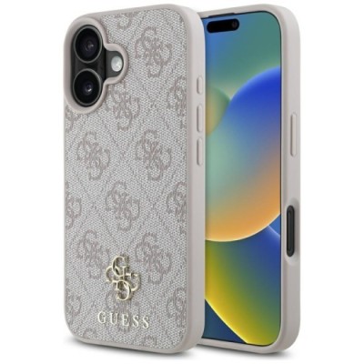 Husa pentru iPhone 16 - Guess 4G Small and Classic Logo MagSafe (GUHMP16SP4SM4MP) - Pink foto