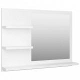 Oglindă de baie, alb, 60 x 10,5 x 45 cm, PAL, vidaXL