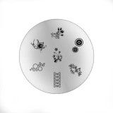 Şablon ştampilare pentru unghii B10 - diverse ornamente, INGINAILS