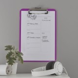 Clipboard simplu A4 polistiren Leitz WOW mov metalizat