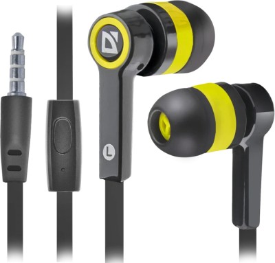 Casti cu Fir Defender Pulse 420 Jack 3.5mm 1.2m Negru-Galben foto