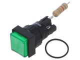 Comutator acţionat prin apăsare ON-(ON), 2A/220VAC, SPDT, IP40