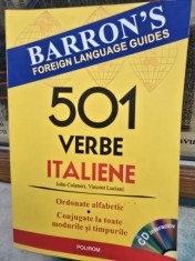 John Colaneri - 501 verbe italiene. Ordonate alfabetic. Conjugate la toate modurile si timpurile (inclusiv CD) foto