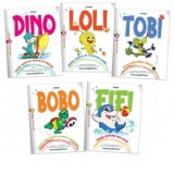 Set 5 carti: Caiet interdisciplinar pentru clasa pregatitoare (Dino, Loli, Tobi, Bobo, Fifi)