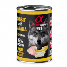 Alpha Spirit Dog Wet - Rabbit &amp; Banana 400 g