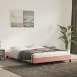 Cadru de pat, roz, 140x200 cm, catifea GartenMobel Dekor, vidaXL