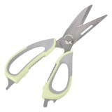 Foarfece Bucătărie, Model Multifuncțional, Oțel Inoxidabil, M&acirc;nere Plastic Verde Deschis, Oem