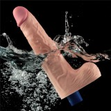 Vibrator Realistic Cu Testicule Real Softee, Natural, 25 cm, Lovetoy
