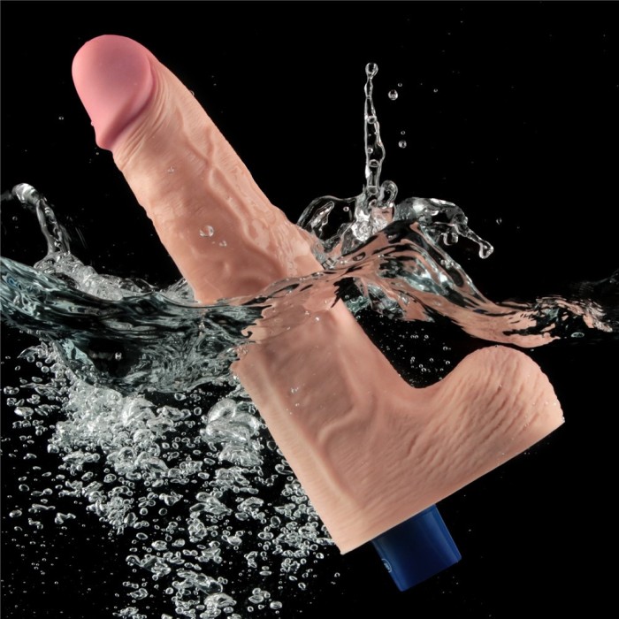 Vibrator Realistic Cu Testicule Real Softee, Natural, 25 cm