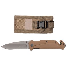 Briceag de vanatoare DEPOX&reg;, General Assault, otel inoxidabil, 21.5 cm, bej, teaca inclusa