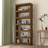 Bibliotecă/Separator cameră maro miere 80x30x199,5 cm lemn pin