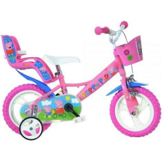 Bicicleta copii 12inch, pentru copii 3-5 ani, peppa pig 124RL-PGS Dino Bikes