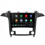 Navigatie 2K Ford S-Max Galaxy (2006-2015) 8GB RAM Android 13 Octacore Slot Sim 4G DSP GPS Wi-FI Carplay Android Auto USB Bluetooth Waze Touchscreen 9