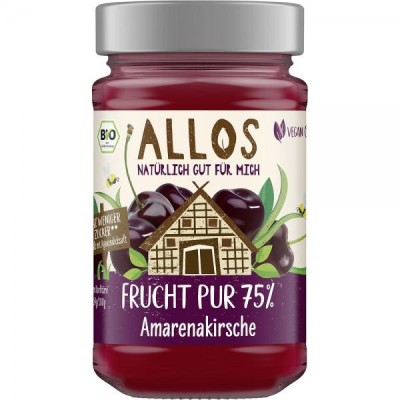 Dulceata de Cirese Amare cu Sirop de Agave Eco 250 grame Allos foto