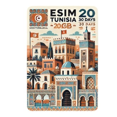 eSIM Tunisia 20GB 30Days Standard foto